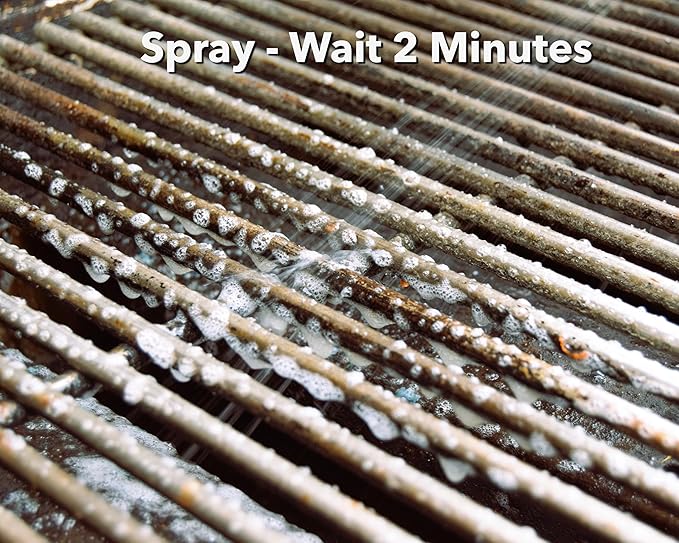 Proud Grill Company Q-Swiper 2-Minute Miracle Grill & Grate Cleaner with Scrub Clean Cloth - Degreaser Spray for BBQ, Oven, Stove, Kitchen Tops & Surfaces, Grate & Grease Remover, Smoker Cleaning Kit