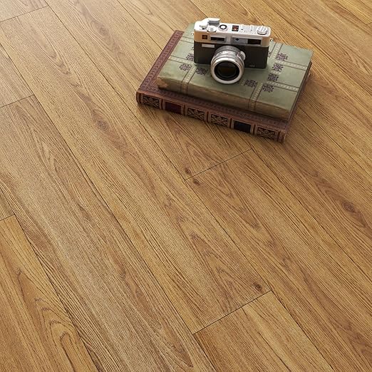 Yenhome Peel and Stick Floor Tile Brown 6"x36" Self-Adhesive Vinyl Flooring, Waterproof Wood Look Easy to Install Sticky Tiles for Kitchen, Bathroom - Durable, Brown 17 Sheet Floor Tiles