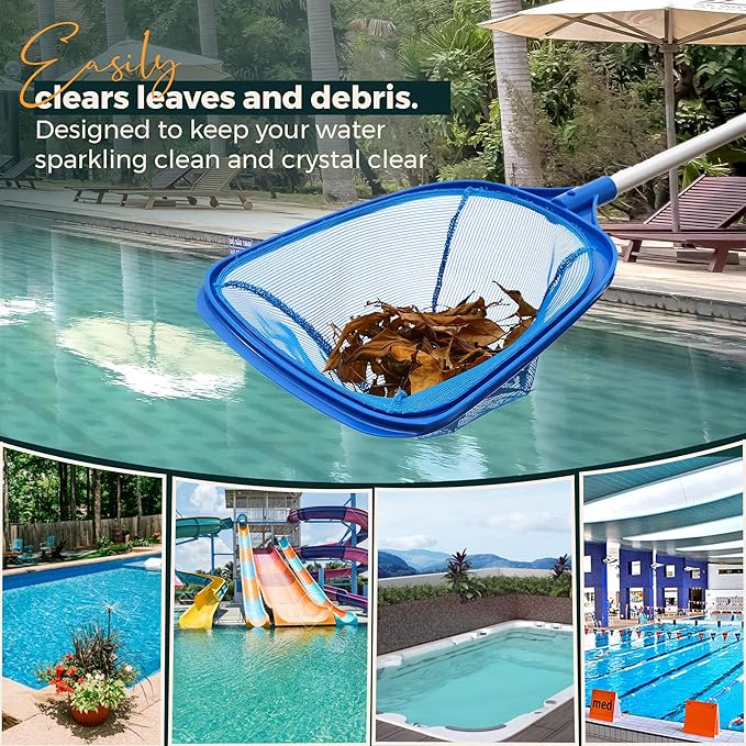 Hot Tub Scum Absorber Football ScumGuard Mesh - 2-Pack Oil & Scum Absorber for Spa, Hot Tub & Pool - Keeps Water Clear & Filters Protected - Includes Pool Net Skimmer & 2 Washable Football Absorbers