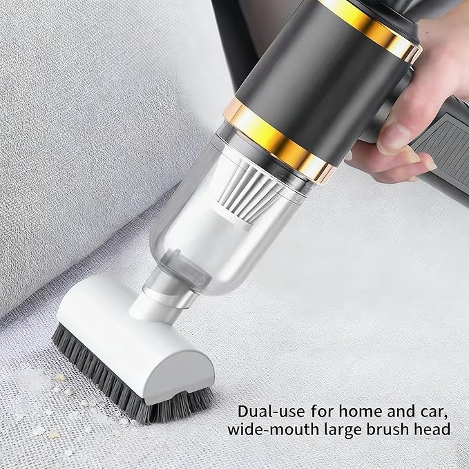 Car Vacuum Portable Cordless,Car Vacuum Cleaner high Power, Home Handheld Vacuum 30Mins with Battery,Orange Portable Vacuum Cordless 5000mAh,15000Pa Strong Suction.(Orange)