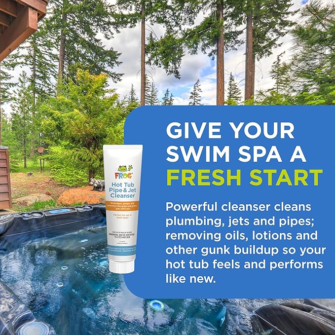 FROG @Ease Floating System and Pipe & Jet Cleanser for Swim Spas - Self-Regulating Swim Spa Sanitizer and Deep Clean Purge - Sanitizing Minerals & SmartChlor Technology - Fresh Start Bundle