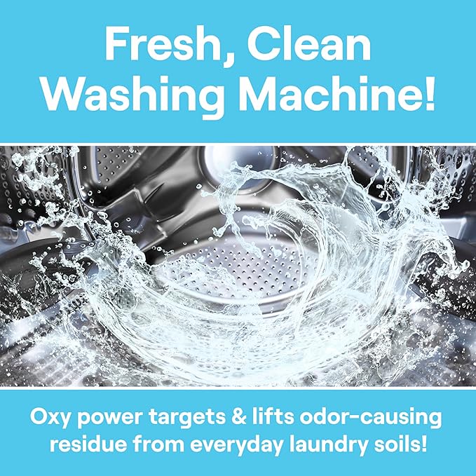 Seventh Generation Washing Machine Cleaner 6 Count Free & Clear Targets Odor-Causing Residue Powered by Oxy Power 4.2 oz (Pack of 2)