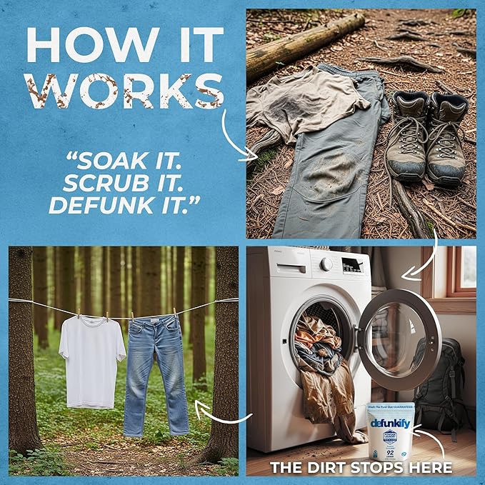 Laundry Detergent, 92 Load. Unscented Enzyme Laundry Detergent Powder. Activewear, Outdoor Gear Cleaning Supplies w/Odor & Stain Removers. Provensafe™ Washing Soda Fabric Stripper for All Fabrics