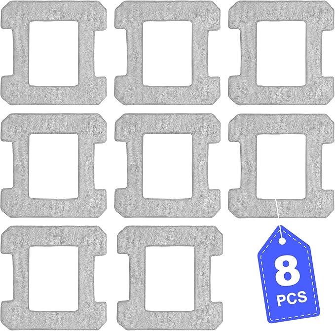 Cleaning Pads Compatible with Ecovacs Winbot W2/W2 Pro Omni W1/W1 Pro Window Vacuum Cleaner Robot, Washable Reusable W2S Omni Mop Pads Accessories 8PCS