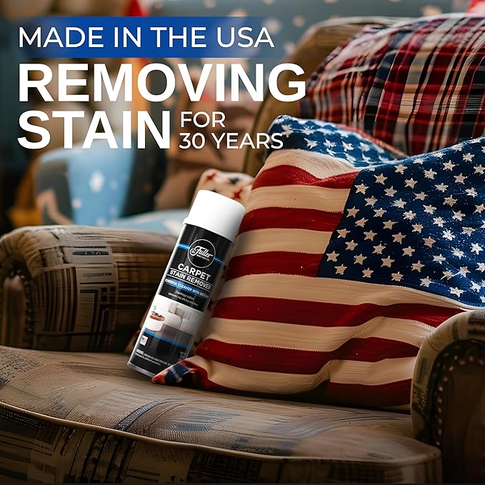 Fuller Brush Carpet Stain Remover – 18 oz Enzyme Foam Spot Cleaner for Carpets, Rugs & Upholstery – Removes Pet Stains, Coffee, Wine, Grease – Odor Eliminating (Pack of 3)