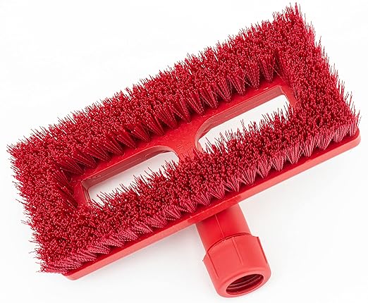SPARTA 3638831EC05 Polyester Rectangle Scrub Brush, Floor Brush, Cleaning Brush With Swivel Head For Cleaning, 8 Inches, Red