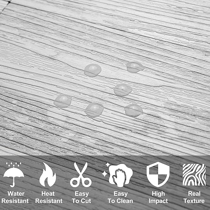 AULIGET Peel and Stick Backsplash PVC Tile, 3 Inch x 6 Inch White Birch Stick on Wall Tiles for Backsplash Kitchen, Bathroom, Laundry Room, Camper, Fireplace