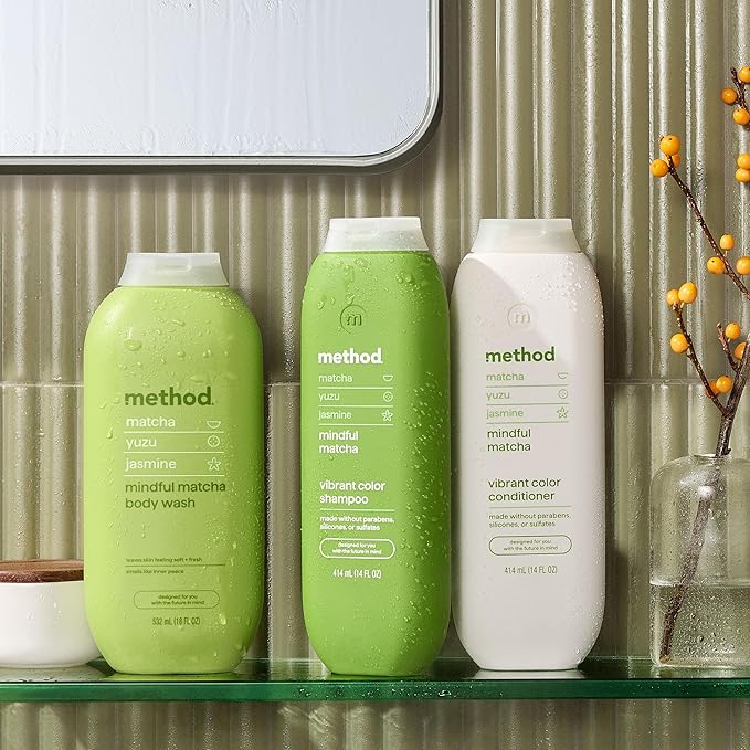 Method Body Wash, Mindful Matcha, Matcha + Yuzu + Jasmine notes, 18oz