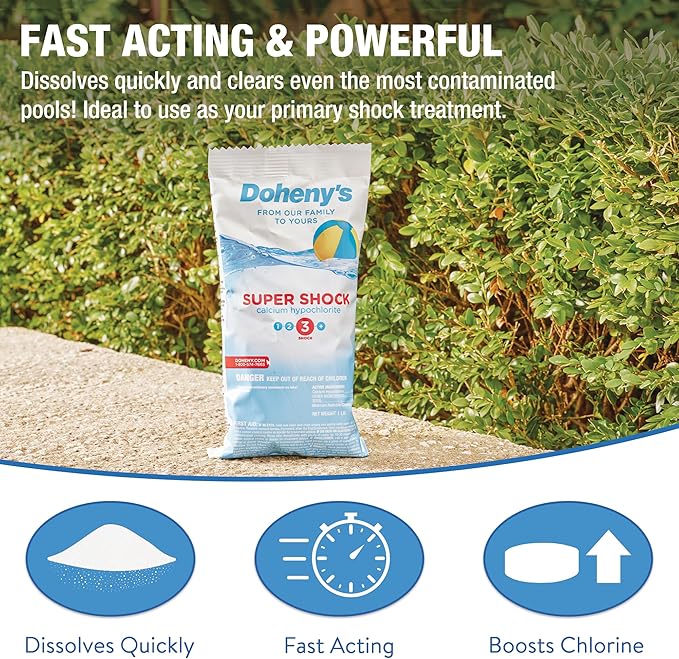 Doheny's Super Pool Shock 12 x 1 Lb Bags