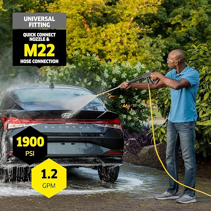 Kärcher Pressure Washer K1900PS, CETA Certified, 3 Spray Nozzles, Detergent Tank, for Cars, Driveways, Siding, Patios, 1.2 GPM