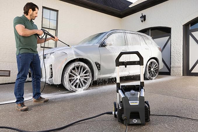 Kärcher Pressure Washer K1700B, CETA Certified, 3 Spray Nozzles, Detergent Tank, for Cars, Driveways, Siding, Patios, 1.2 max. GPM