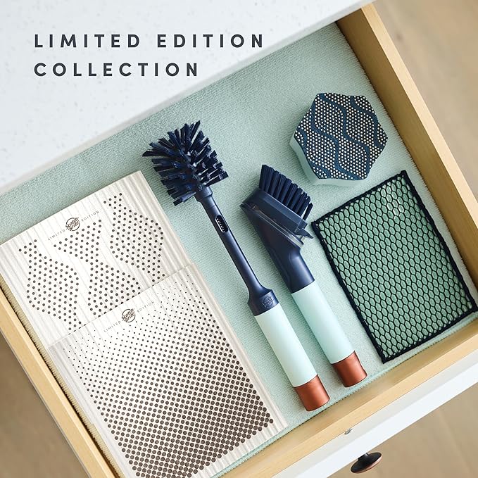 Brite by Scotch-Brite Limited Edition Mess-Free Dishwand, Sleek and Stylish Dish Brush with Soap Dispenser Handle
