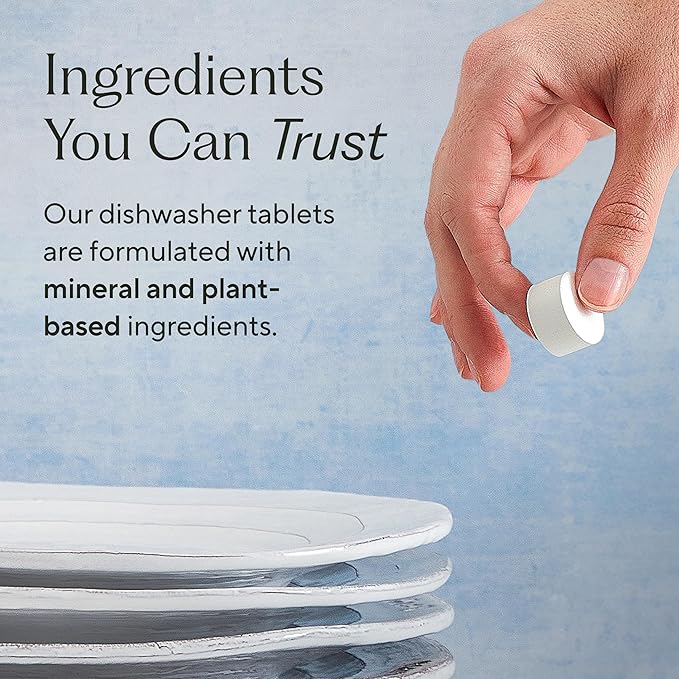 Branch Basics Dishwasher Tablets – 40 Ct, 3 Pack | Plastic-Free, Fragrance-Free, Human-Safe | Delivers a Powerful Clean Without Harsh Chemicals