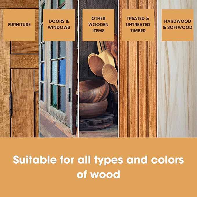 Furniture Clinic Premium Dark Oak Beeswax Polish (6.8oz/200ml) | Condition, Restore, Protect, & Waterproof Wood Furniture | Natural Wax for all Wood Types & Colors - Oak, Teak, Dark & Light