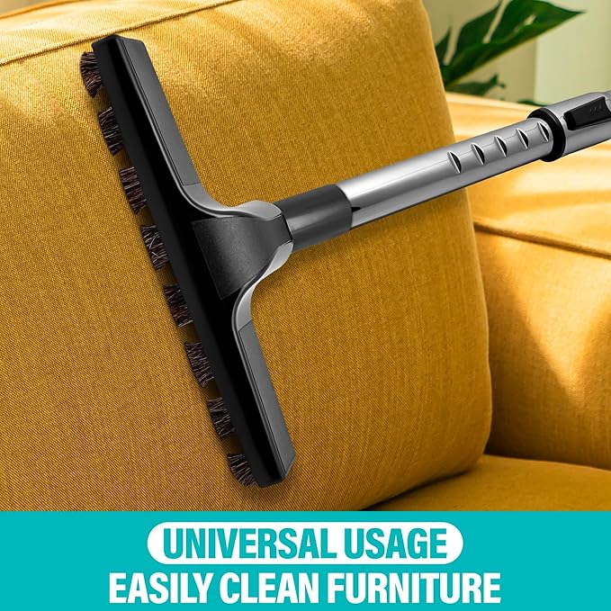 Horsehair Vacuum Brush Attachment - 1 1/4 Vacuum Floor Brush Attachment for Hardwood Floors with Soft Bristles - Gentle Cleaning | Rotates 360° | Ideal for Wood, Tile, and Smooth Surfaces