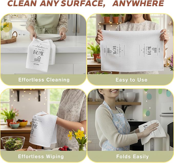 New Home Gift Kitchen Towels with Saying, Funny Decorative Hand Towel, Housewarming Gift Ideas for New Homeowners, Cute Funny Hand Towels Bathroom Kitchen 16x24 Inch-b08