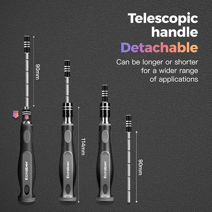 32-in-1 Precision Magnet screwdriver sets, Ergonomic Anti-slip Design, S2 Steel Small Repair Tool Kit for iPhone, Watch, Macbook, Computer, Laptop, PS4 PS5, Xbox, Switch, Glasses