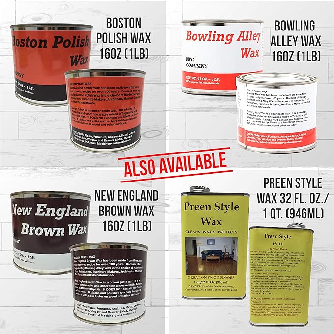 Bowling Alley Wax, Clear Paste, 16 oz. Can - Surface Protection Wax for Polishing & Cleaning