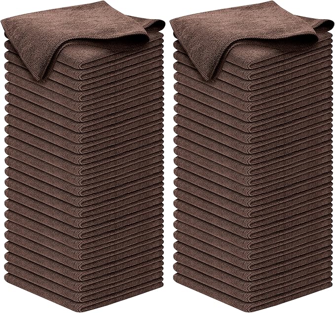 USANOOKS Premium 300GSM Microfiber Cleaning Cloth - 12.5"x12.5" High Performance - 1200 Washes, Ultra Absorbent Microfiber Towels for Cars Undercarriage, Rims & Engine Bay Cleaning - Microfiber Cloth