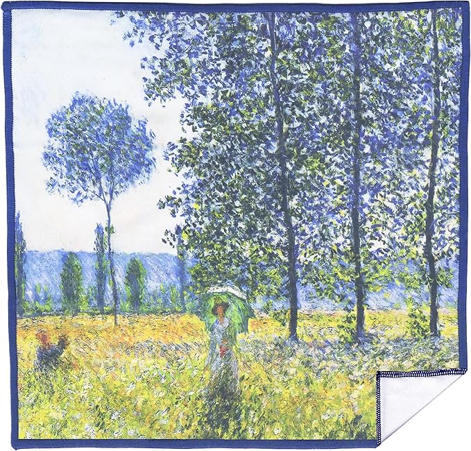 Large [6 Pack] Classic Art (Sunlight Effect Under The Poplars) - Ultra Premium Quality Microfiber Cleaning Cloths (Best for Camera Lens, Glasses, Screens, and All Lens.), Microfiber Cloth